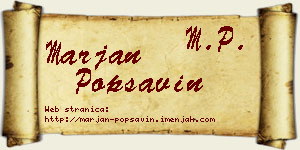 Marjan Popsavin vizit kartica